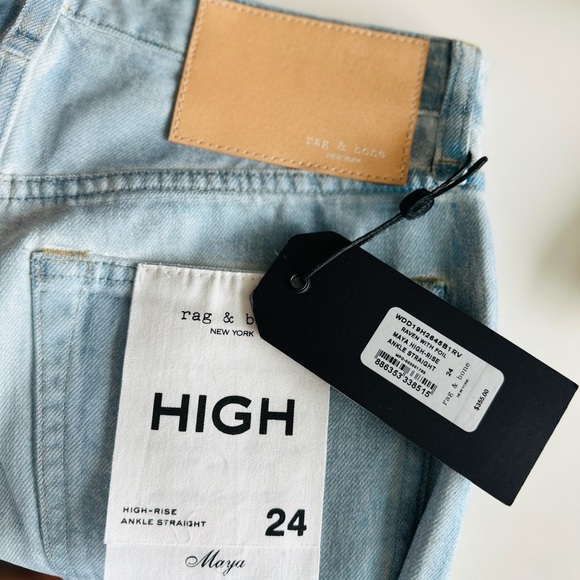 Rag & Bone Maya High-Rise Ankle Straight Jeans NWT - Picture 6 of 9